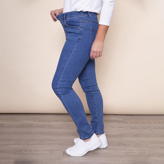 Stud Pocket Denim Trouser in Blue