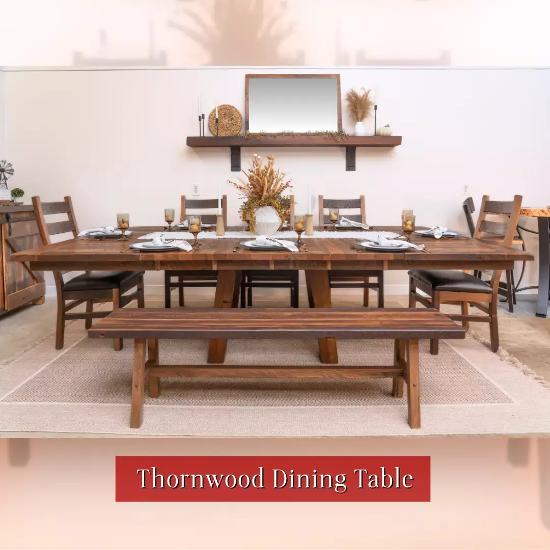 barnwood table extended