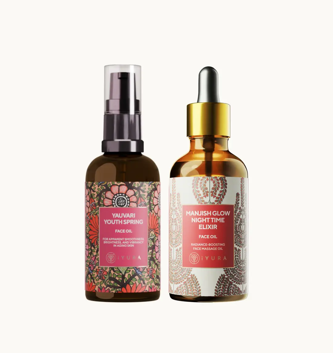 Youthful duo, yauvari amplified youth spring and manjish glow elixir