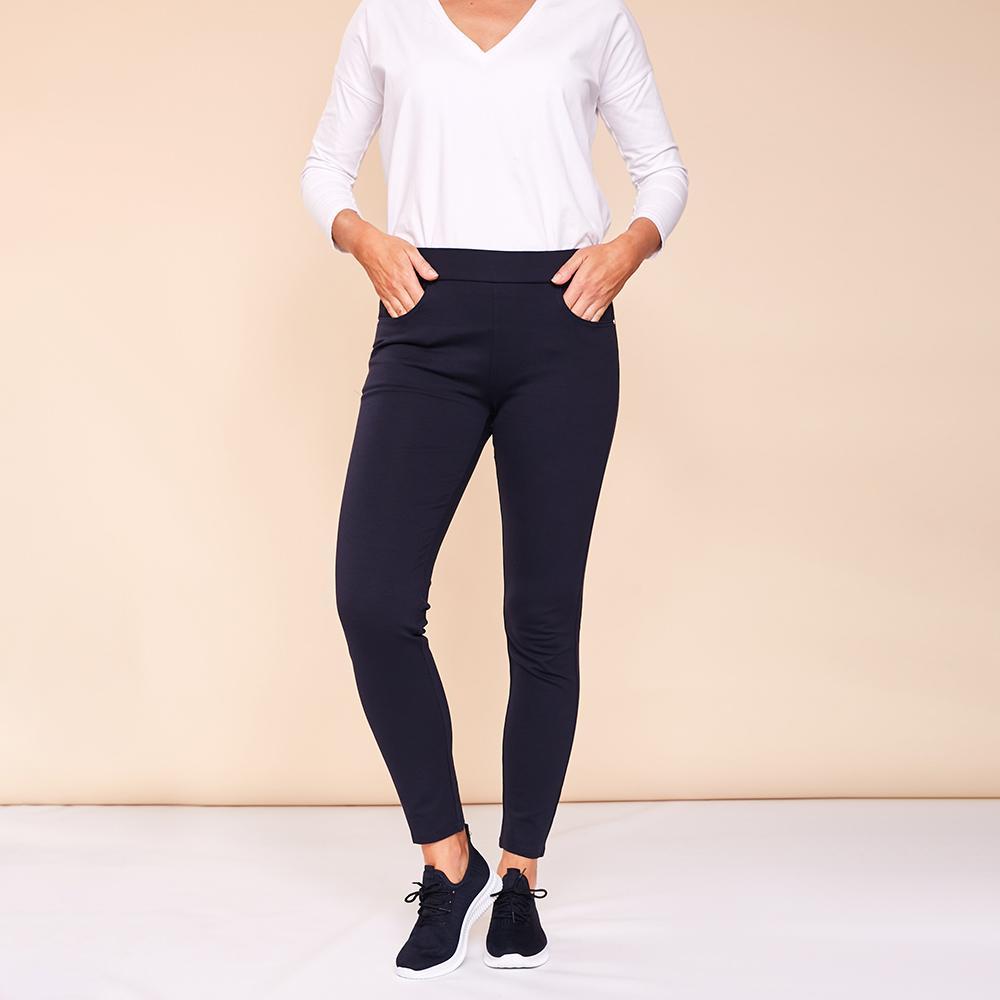 Ann Stretch Trousers (Navy)