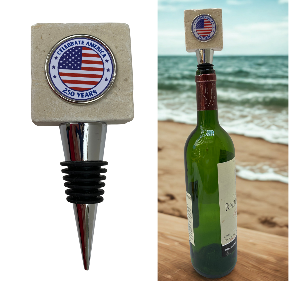 Marble Wine Bottle Stopper to Celebrate America 250
