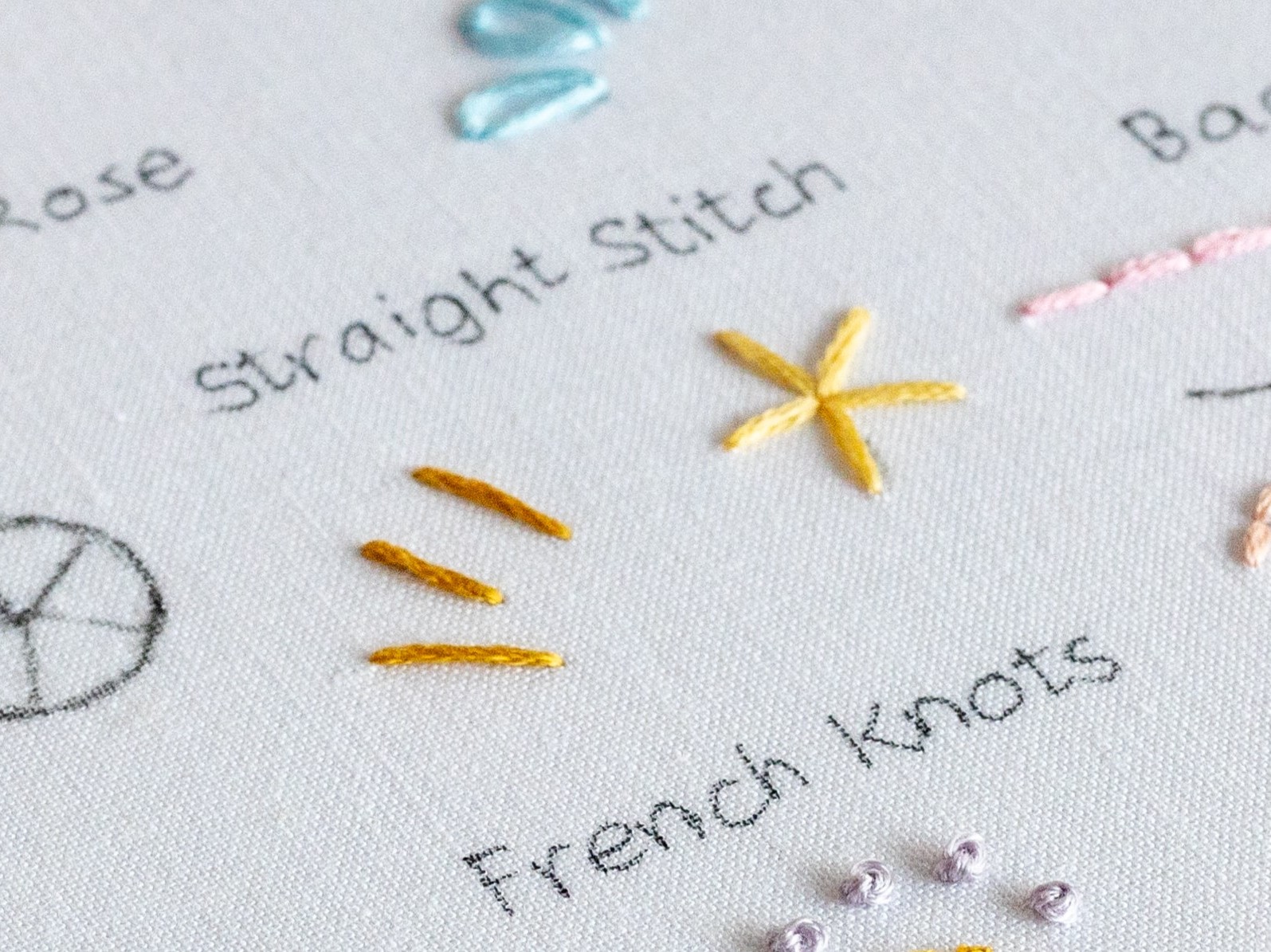 This image shows straight stitch stitched on fabric.
