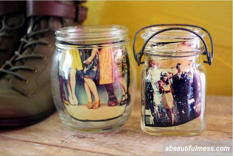 cara memajang foto, foto dalam jar, foto dalam stoples kaca