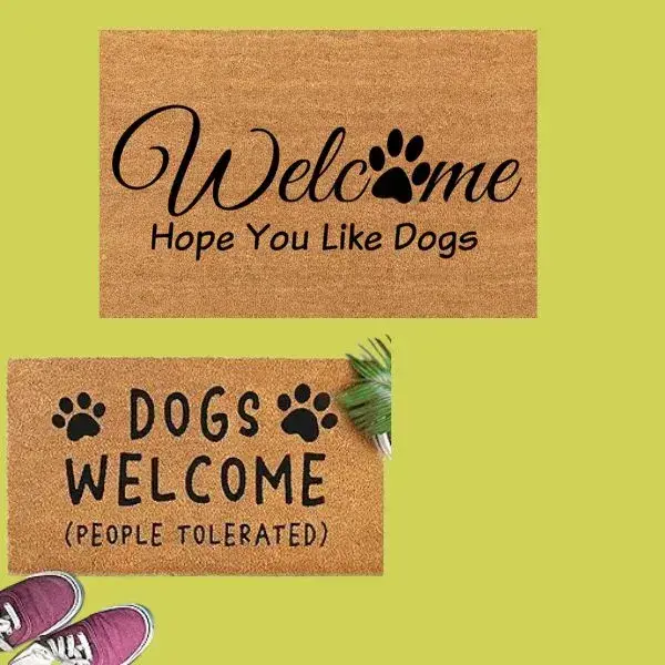 Dog-Themed Welcome Mat