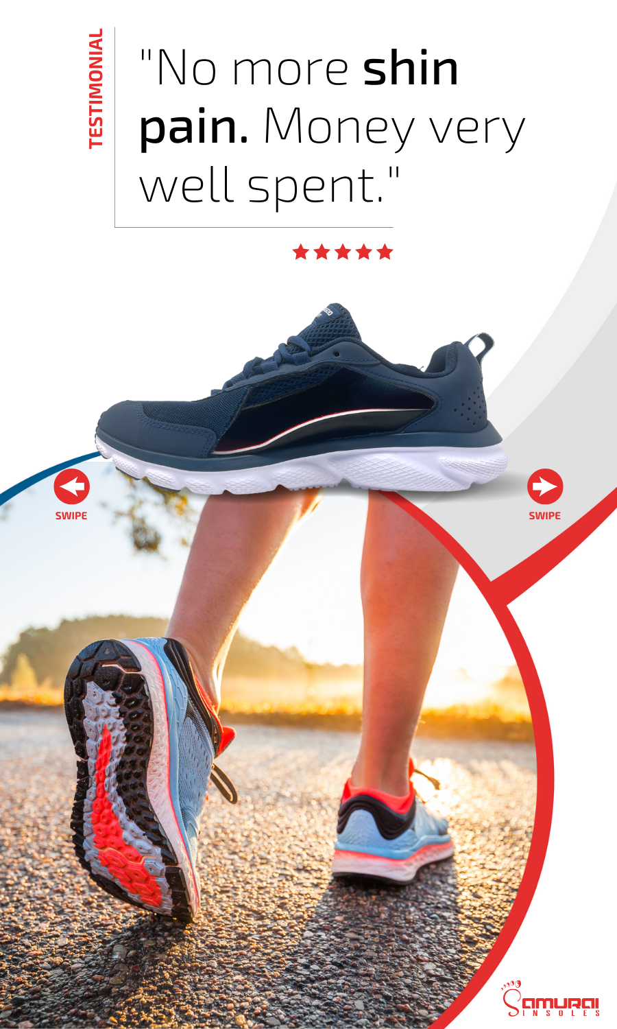 samurai insoles no more shin pain