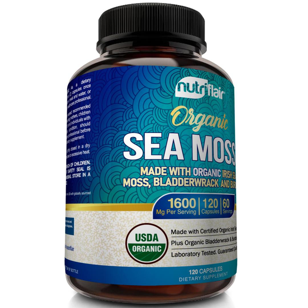 Nobi Nutrition Organic Irish Sea Moss Capsules with Nepal