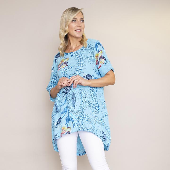 Lily Cotton Top (Blue)