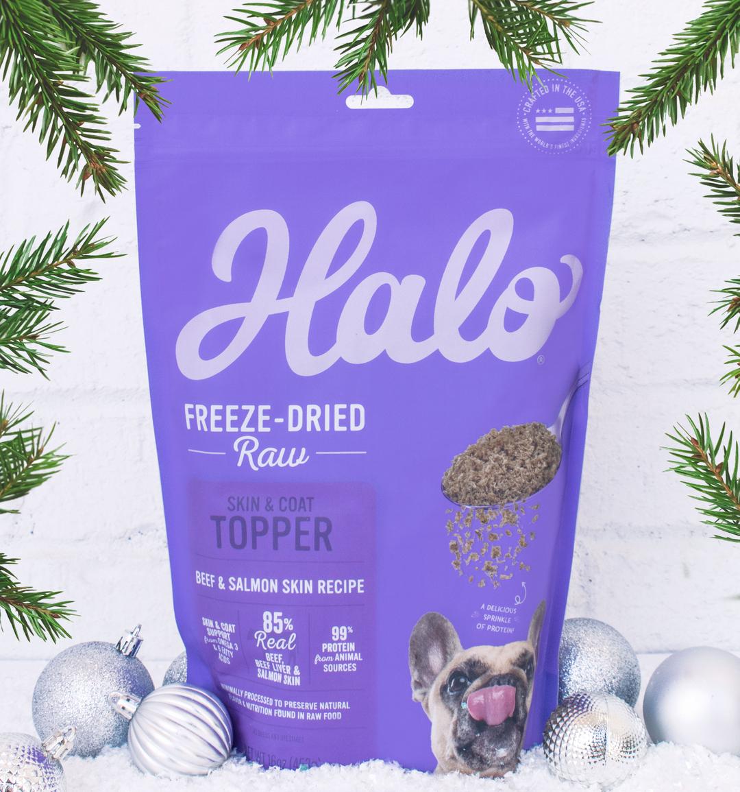 Halo Freeze-Dried Raw Skin & Coat Topper 1lb bag