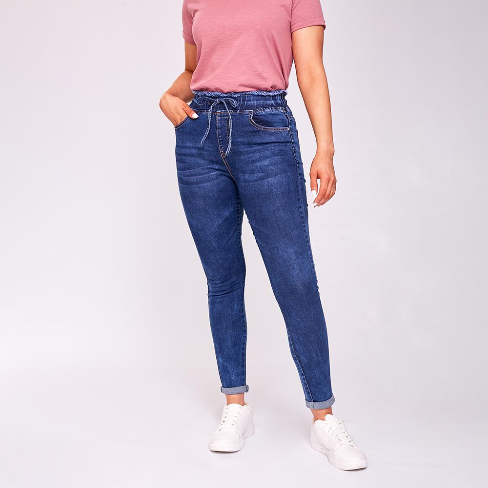 Dana Drawstring Classic Jeggings (Dark Blue)