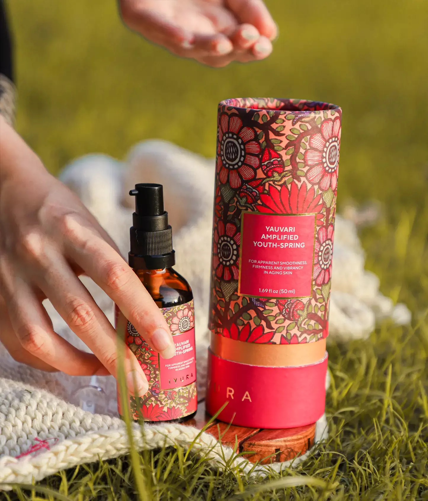 Woman using YAUVARI AMPLIFIED YOUTH-SPRING