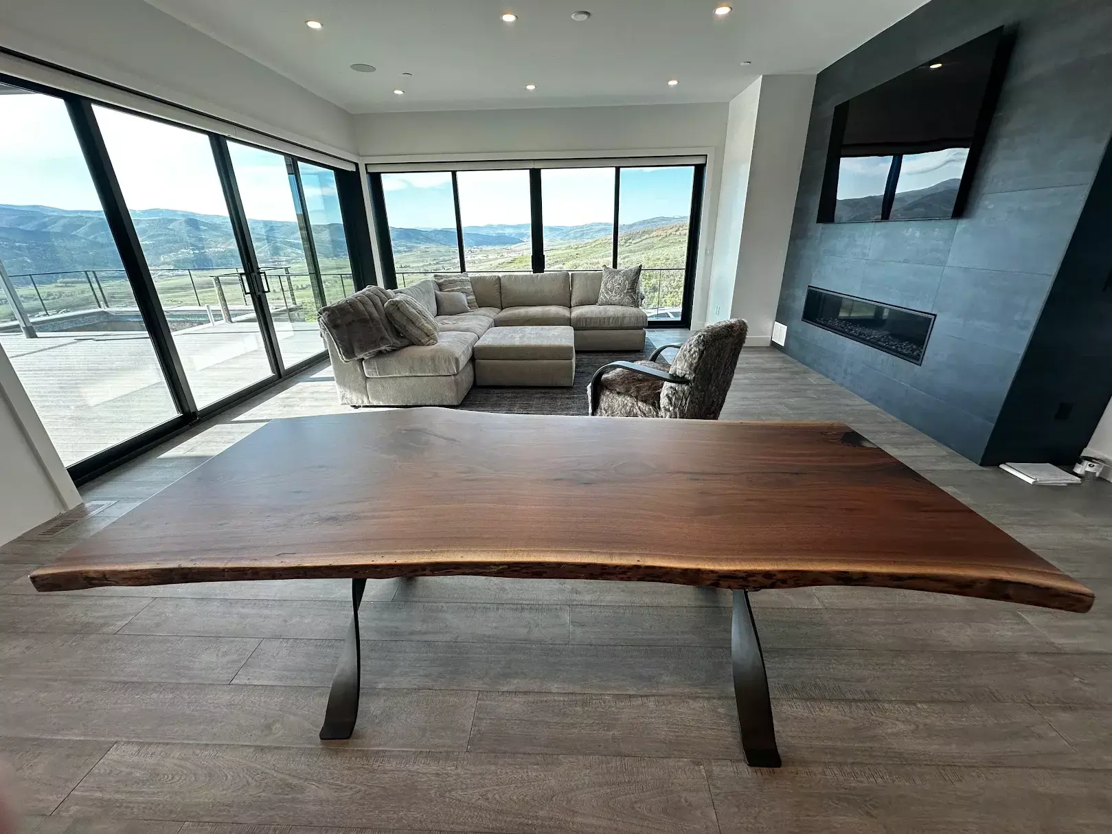 Custom Live Edge Walnut Dining Table