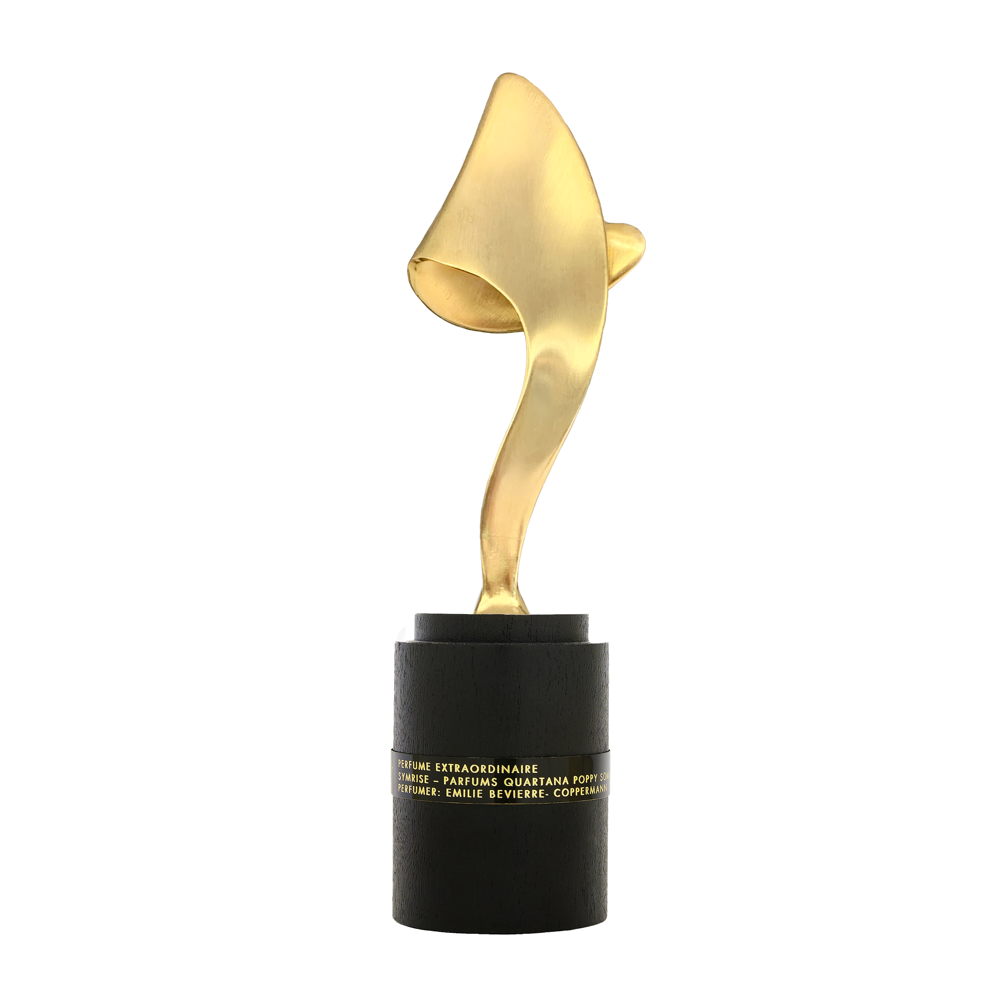 The Fragrance Foundation blindjudged Perfume Extraordinaire trophy for Poppy Soma extrait de parfum.