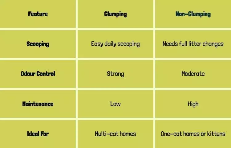 clumping vs non clumping cat litter