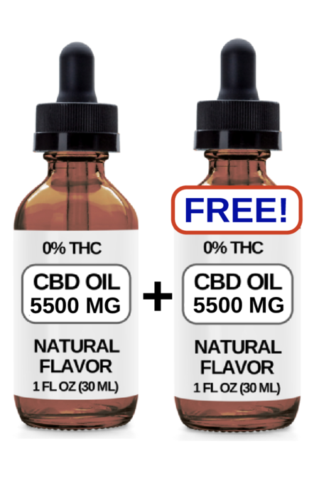 3 Bottles 5500 MG CBD Each CBD Oil Drops. (Natural Flavor) The 5500 is Our Strongest CBD OIL