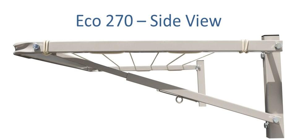 Eco 270 2.6m wide clothesline in full steel construction