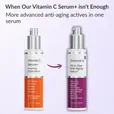 picture of levaye vitamin c bottle and levaye strateva bottle- when our vitamin c serum isn't enough choose strateva