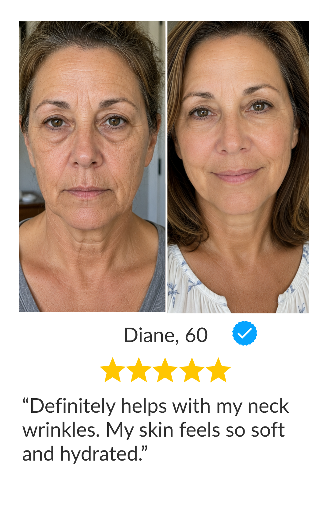 before after image showing long full lashes