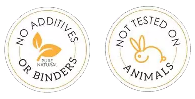 No additives or binders, Not tested on animals