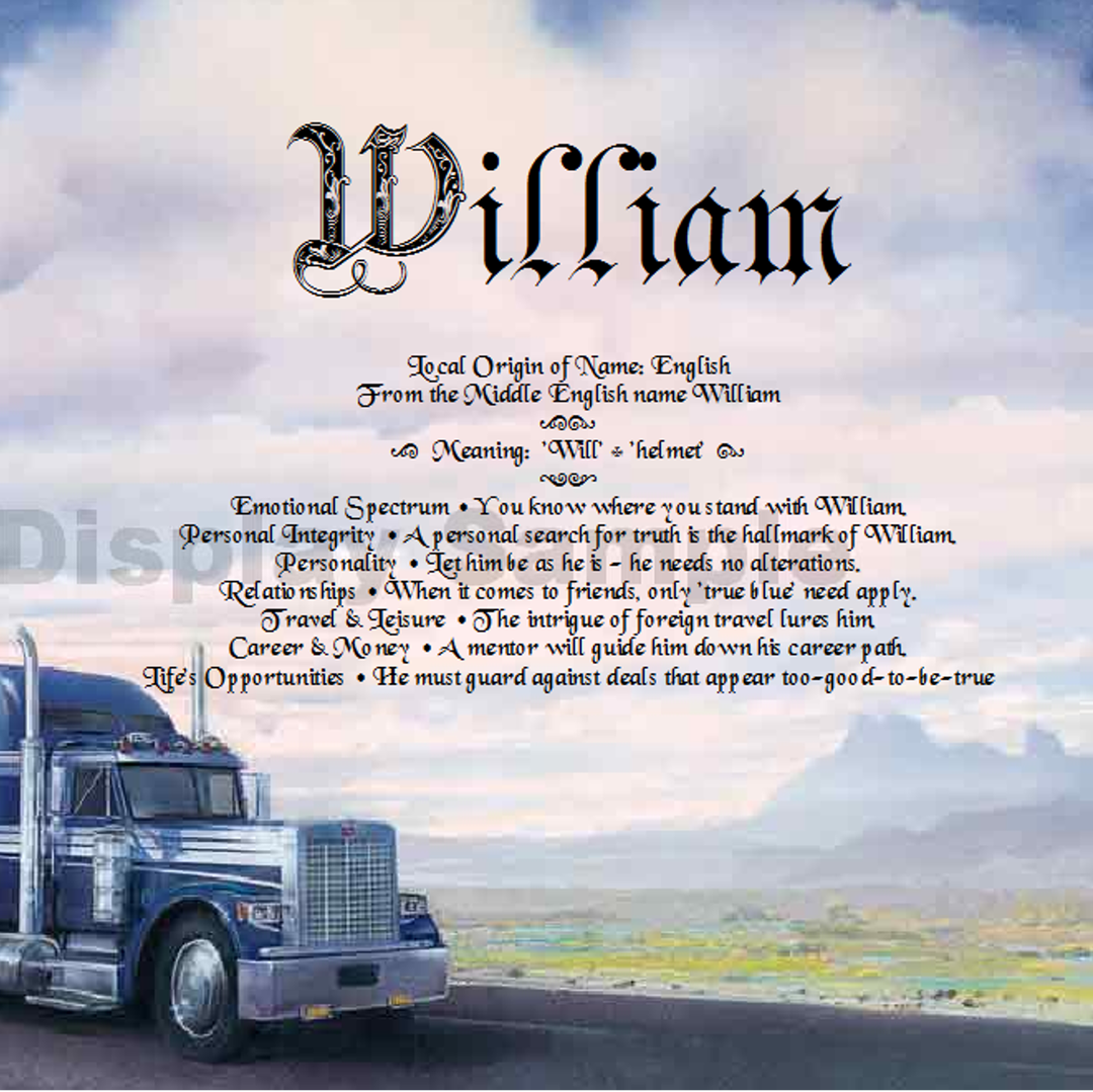 Trucker Truck 18 Wheeler Gift Personalized