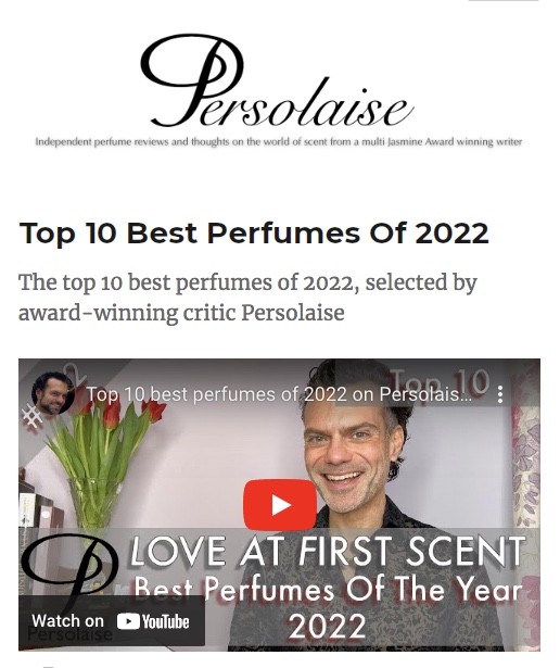 Persolaise UK's Top 10 Best Perfumes of 2022