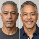 picture of customer before after with skin in after image looking less tired