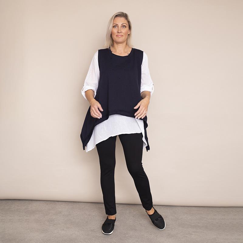 Brenda Two Piece Top (Navy)