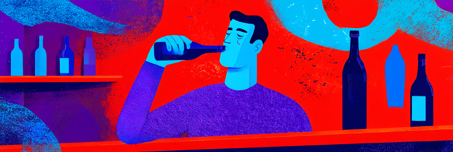 A man drinking alcohol, a potential cause of adult night terrors.