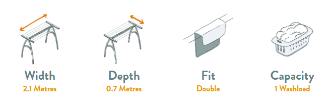 Hills Portable 120 Clothesline Specifications