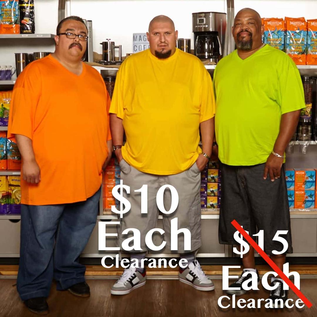 CLEARANCE 1XLT-3XLT Tall V-Neck Bamboo Viscose T-Shirts in Colors Lemon, Lime, & Orange