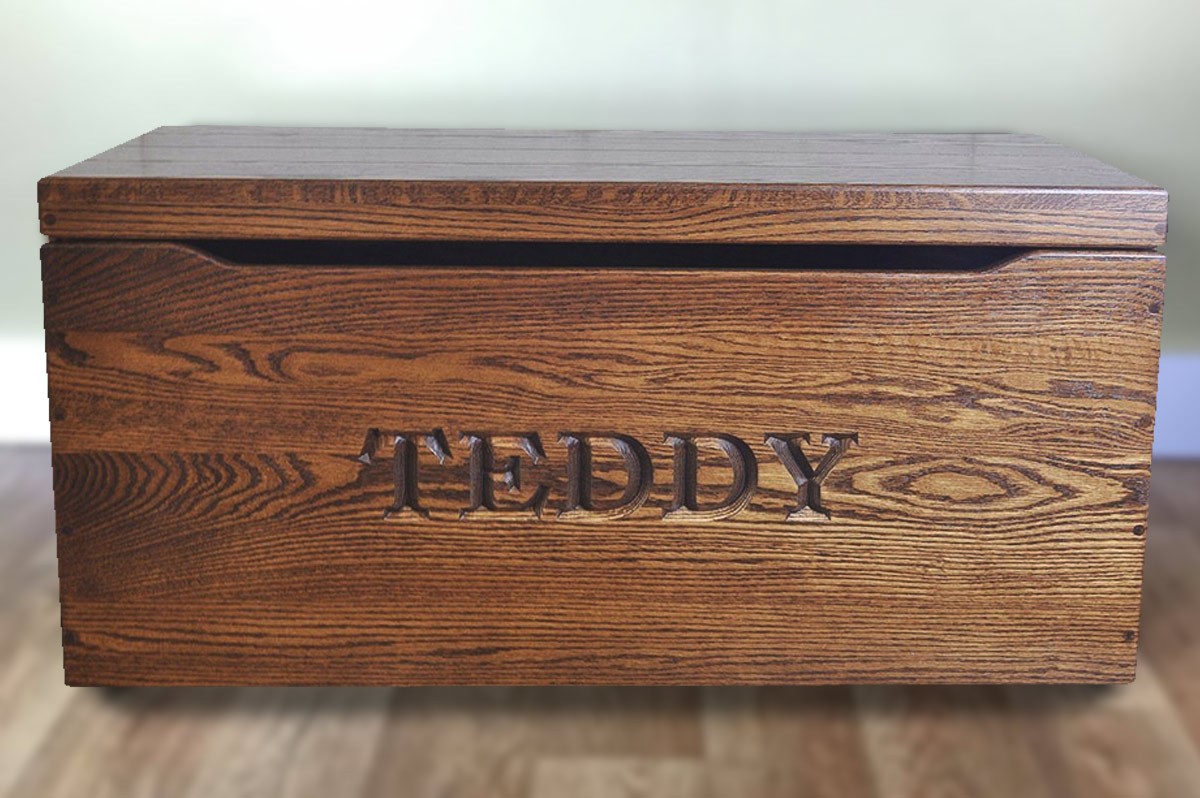 Teddy Customized Wooden Toy Chest