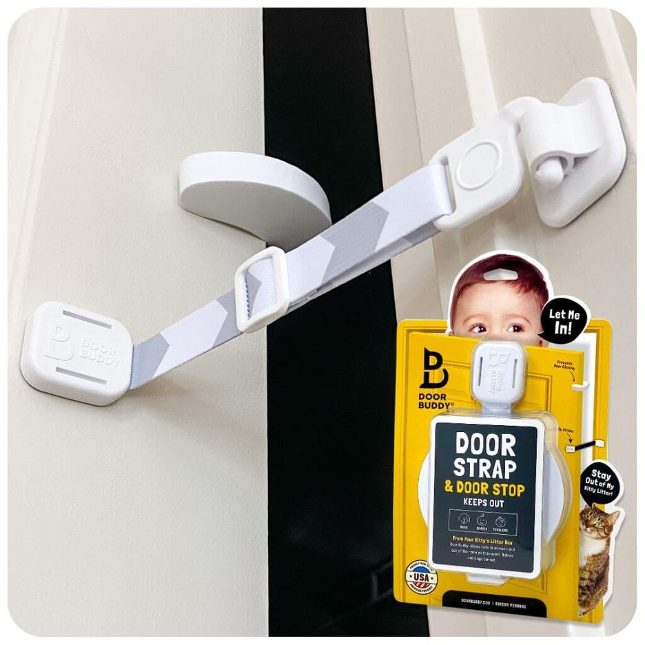 Door Buddy® Baby Proof Door Lock Plus Foam Finger Pinch Guard