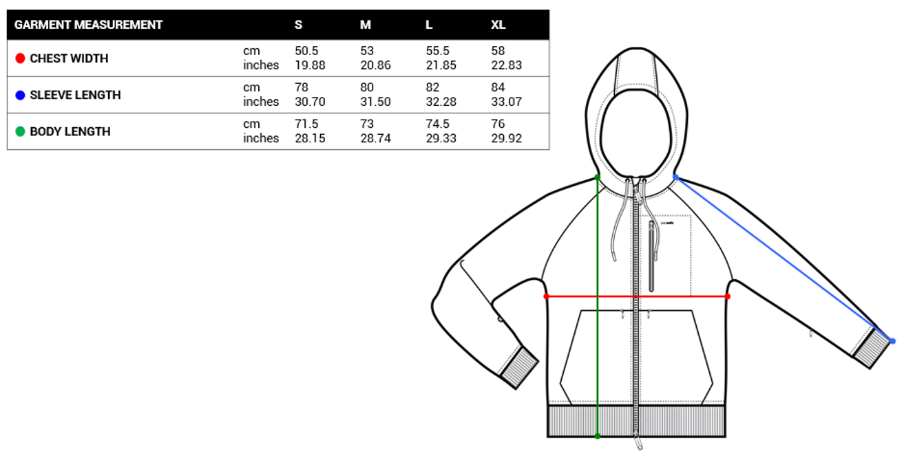Menswear Size Chart - Pacsafe Apparel - Pacsafe – Official North ...