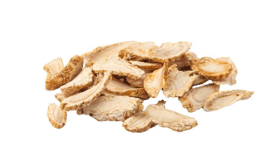 Small pile of slices of ginseng root