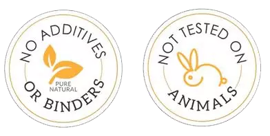 No additives or binders, Not tested on animals