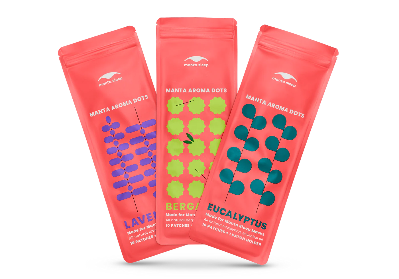 3 packs of essential oil dots for a sleep mask for sleeping in a hotel room.