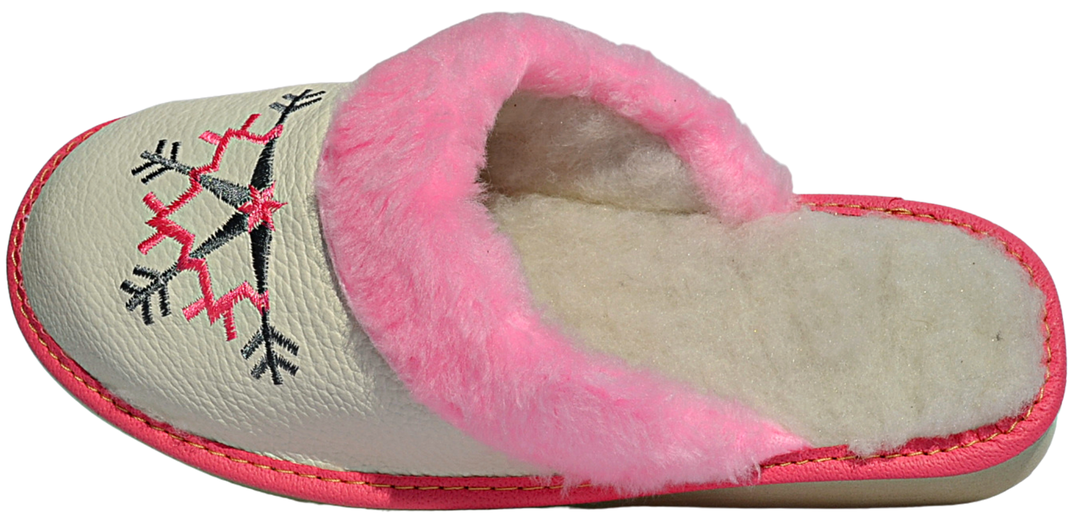 Gianna - Women leather clog slippers - Reindeer Leather