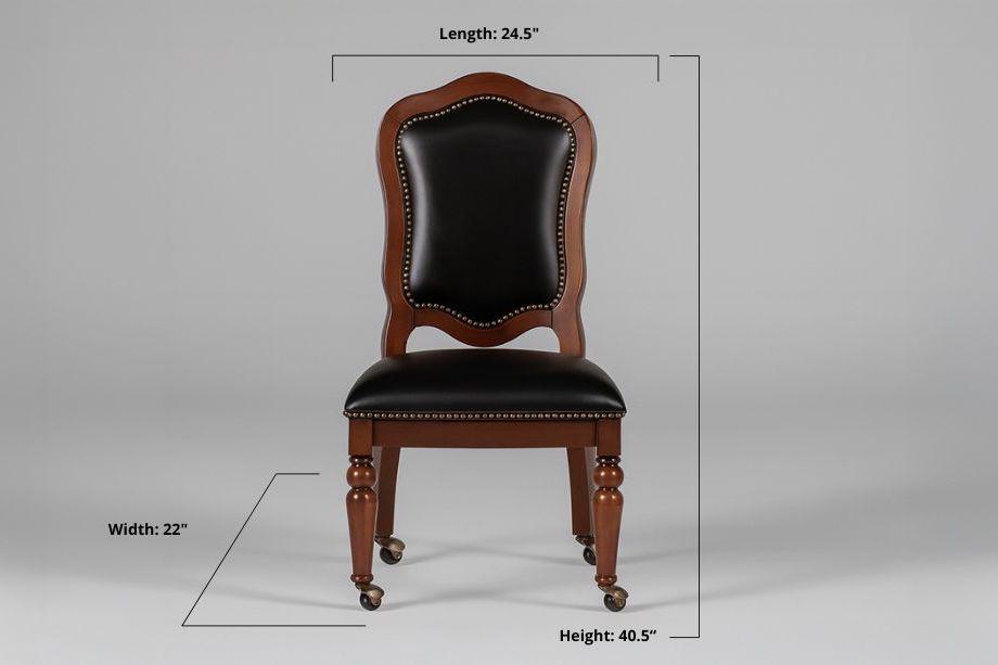 Giobella chair dimensions and specifications: Length: 24.5". Width: 22". Height: 40.5"
