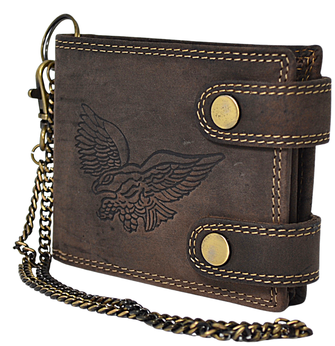 Till Bury - biker leather wallet with chain - Reindeer Leather