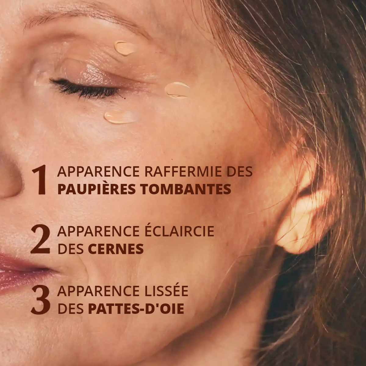 firmed look of the droopy eyelids
