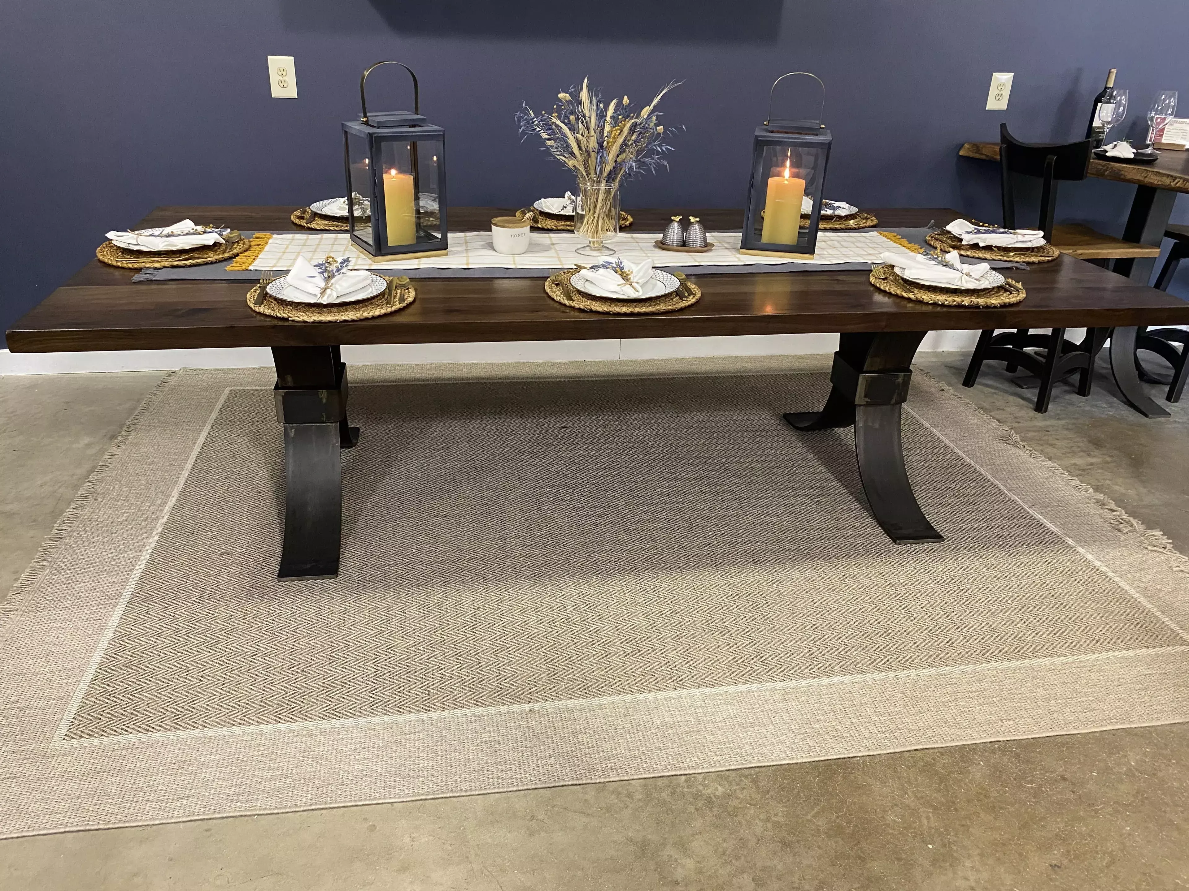 modern walnut dining table