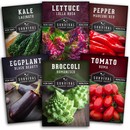6 packets of heirloom vegetable garden seeds