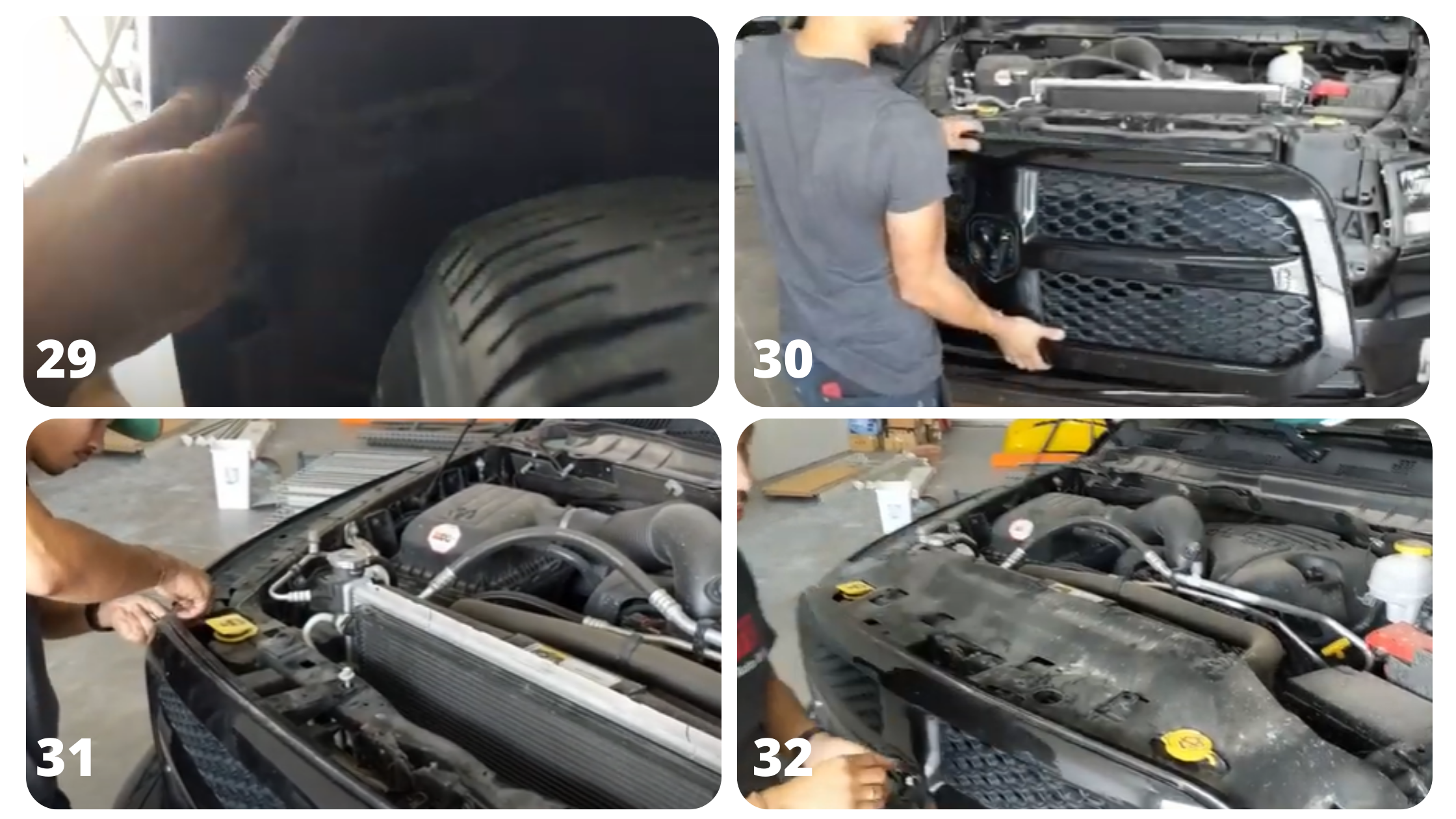 2014-2018 Dodge Ram 1500 Front Bumper Removal and Replacement put back bolts and the radiator cover