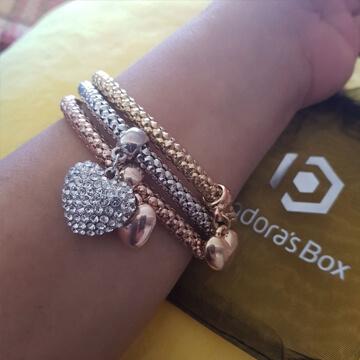 Cube Charms Silver Metal Bracelet