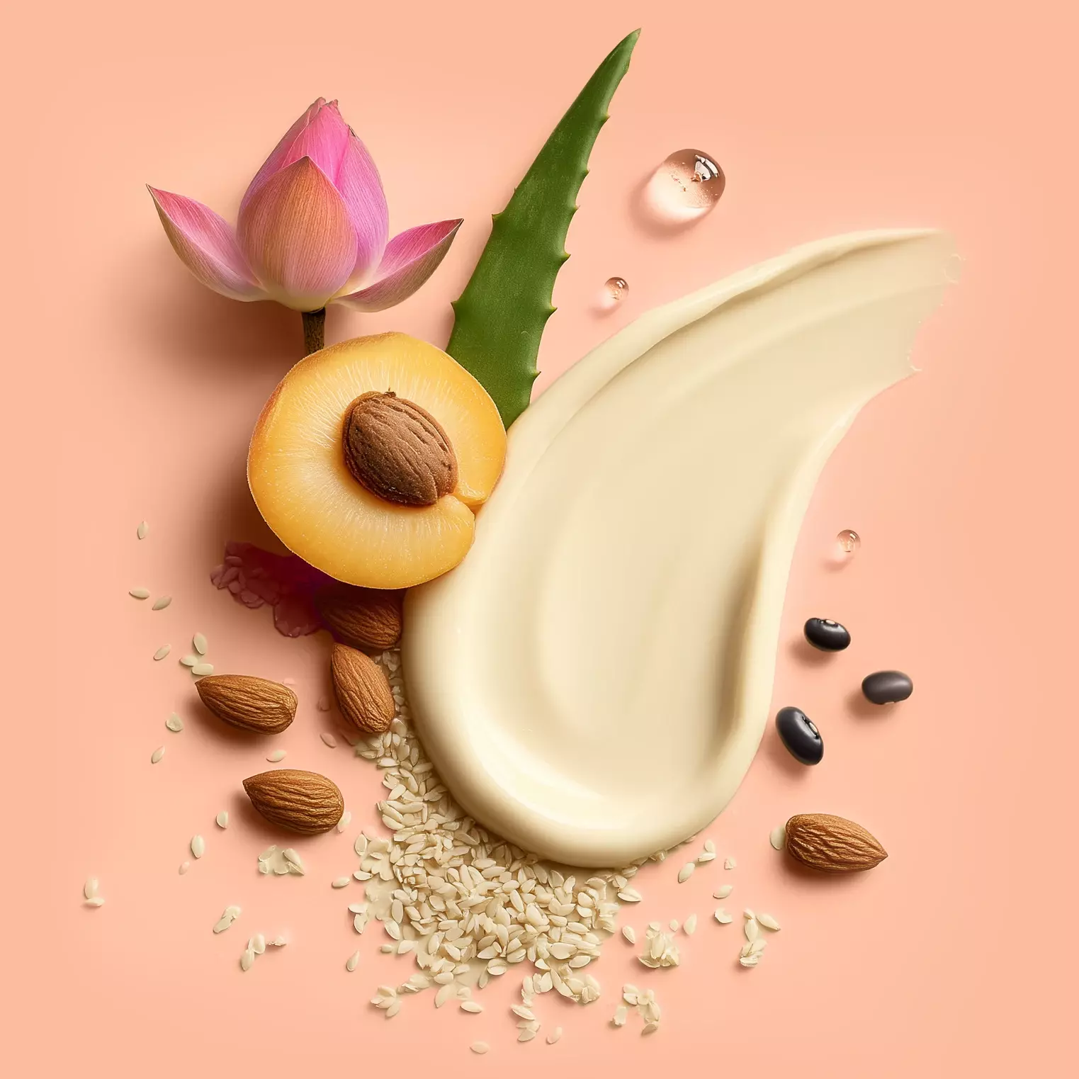 Blavana Deep-Fill Moisture-Filler with ingredients like aloe vera. lotus flower, apricot fruit, black beans, almonds, sesame seeds and glycerine
