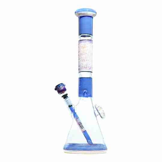 glass with blue dab rig