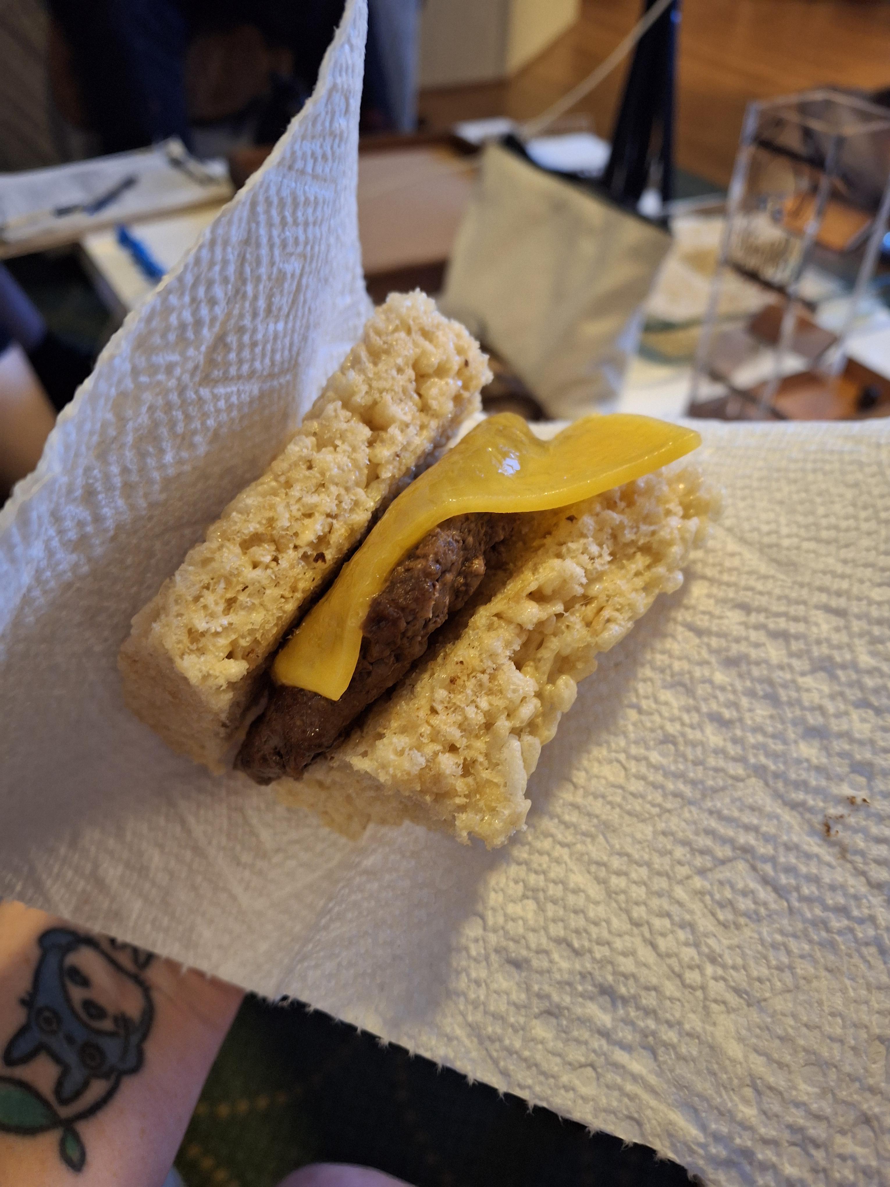 Rice Krispie Burger