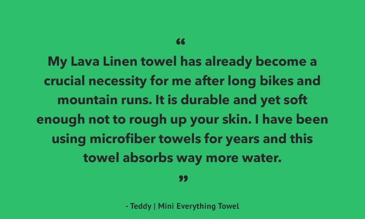 Linen Travel Towel - Plastic Free Travel Towel - Trakke