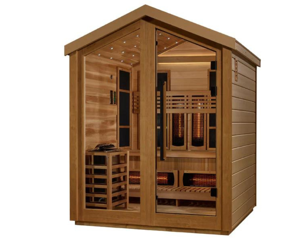 GOLDEN DESIGNS LOVIISA 3 PERSON FULL SPECTRUM HYBRID OUTDOOR SAUNA