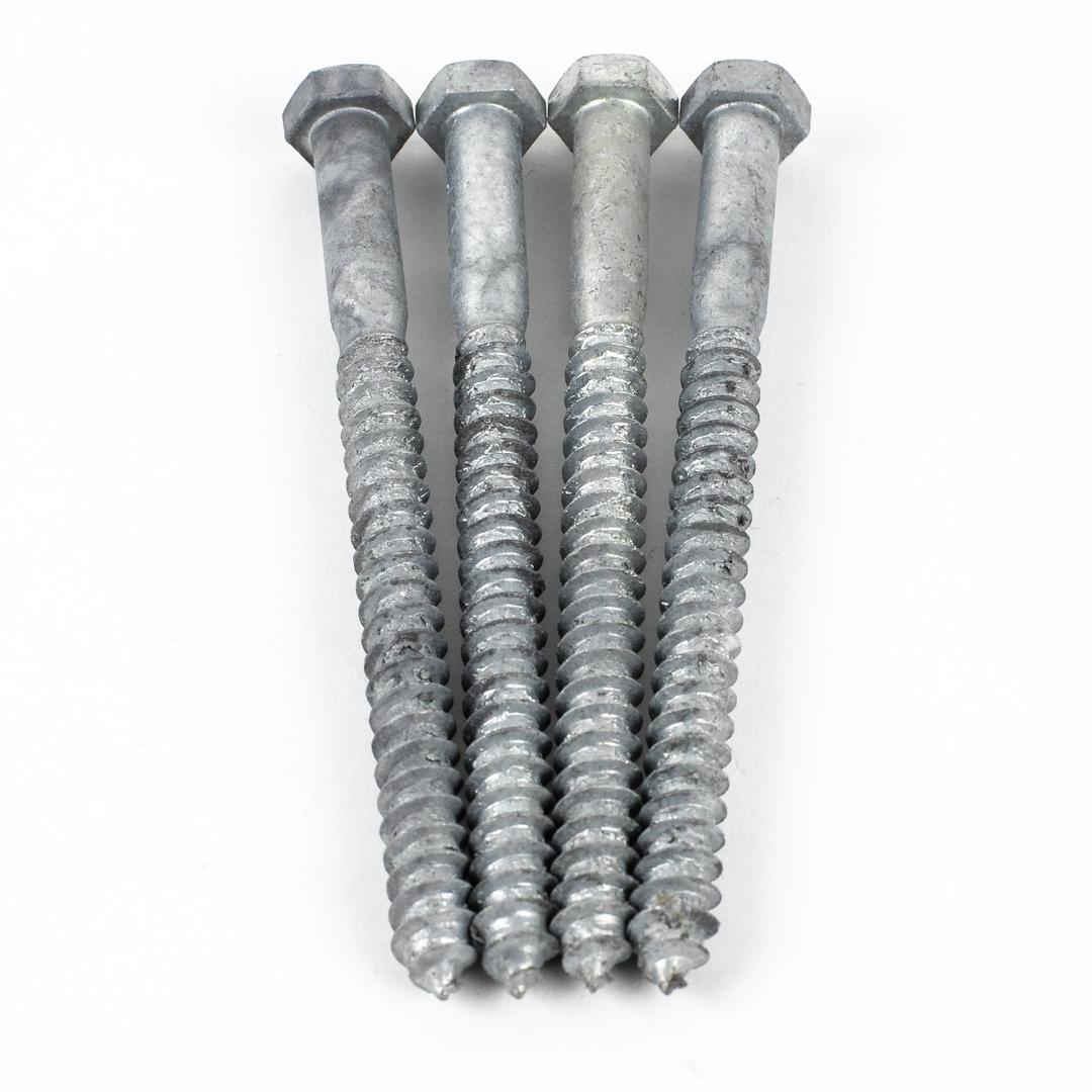 3/8" x 5" Galv. Hex Head Lag Screws (4 pcs)