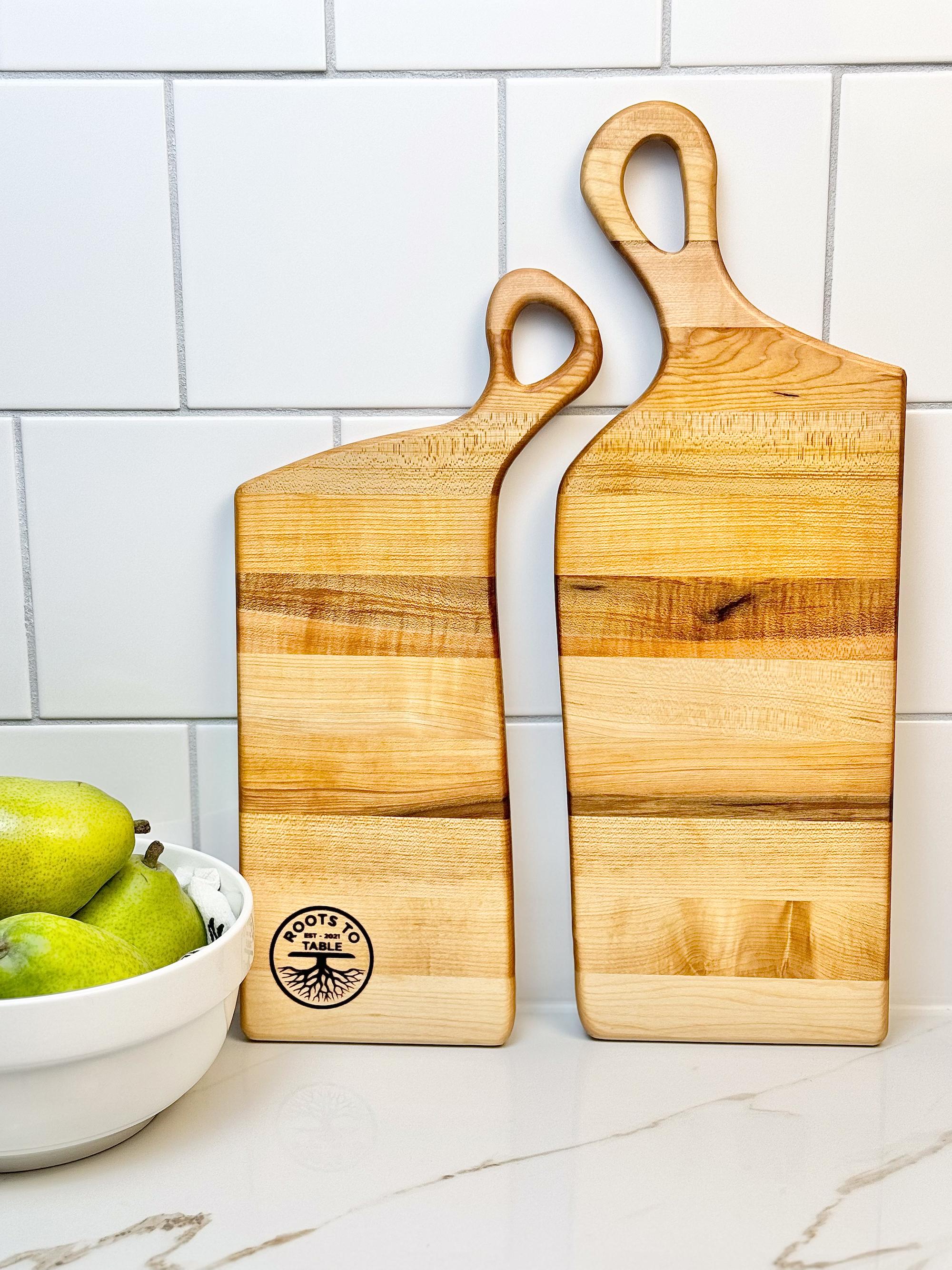 Nestling Timbers, set of 2 maple boards with handles that fit together snuggly